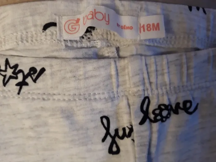 Lot de 2 leggings courts 18 Mois - photo numéro 3