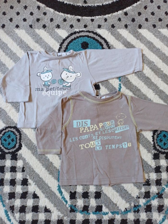 Lot de 2 t-shirts - 6 mois