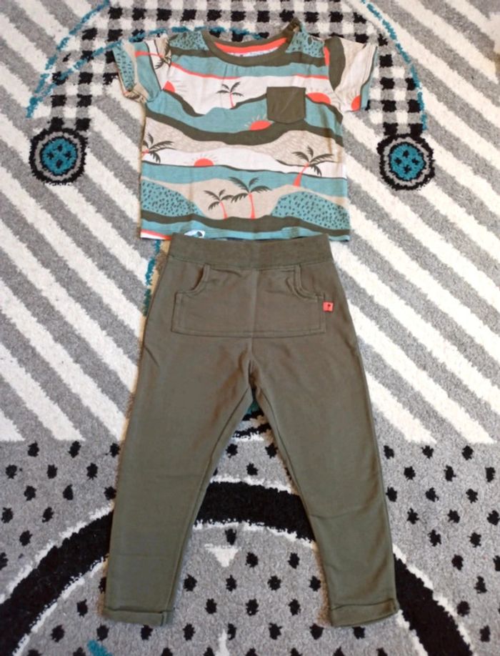 Ensemble t-shirt MC et pantalon - Taille 24 mois