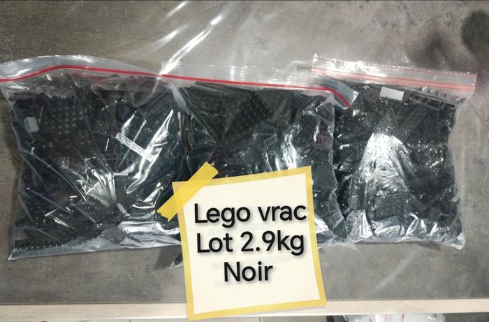 Lego vrac lot 2.9kg noir