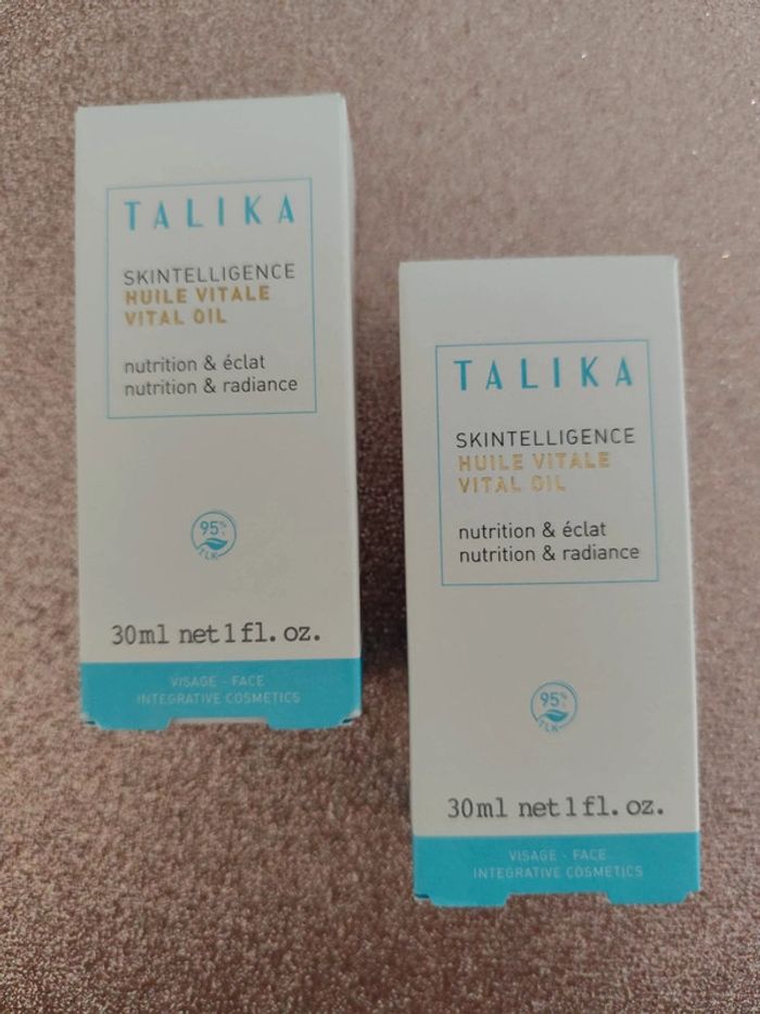 Lot de 2 huiles vitale nutrition et éclat Talika
