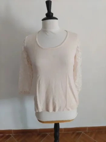 Blouse manches 3/4 dentellées 123t 42
