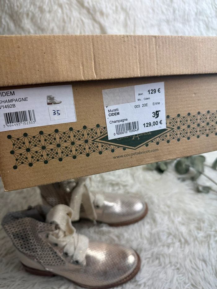 Paire de bottine champagne Muratti taille 35 - photo numéro 7