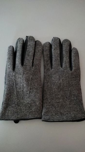Gants bi- matière femme