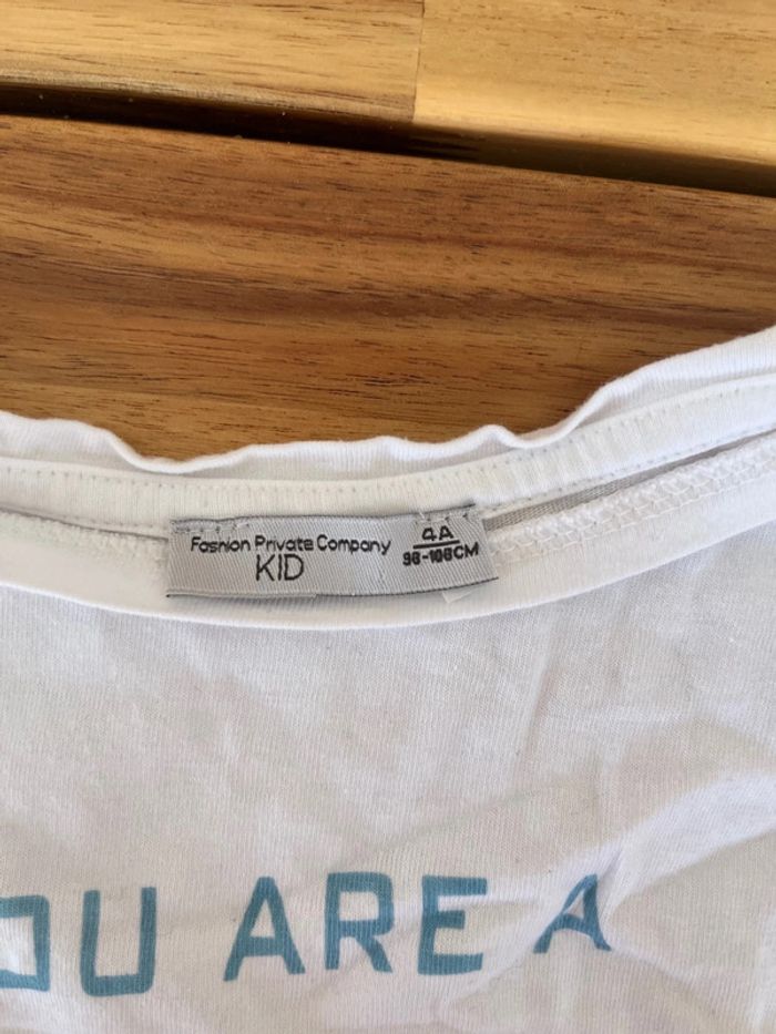 T-shirt blanc 4 ans - photo numéro 2
