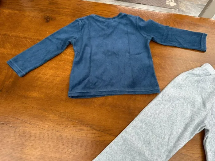 Pyjama deux pièces Tissaia gris et bleu 3 ans - photo numéro 14