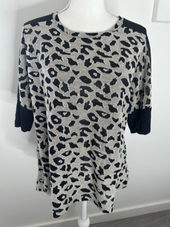Blouse léopard grise et noire Bréal T4 44 2XL
