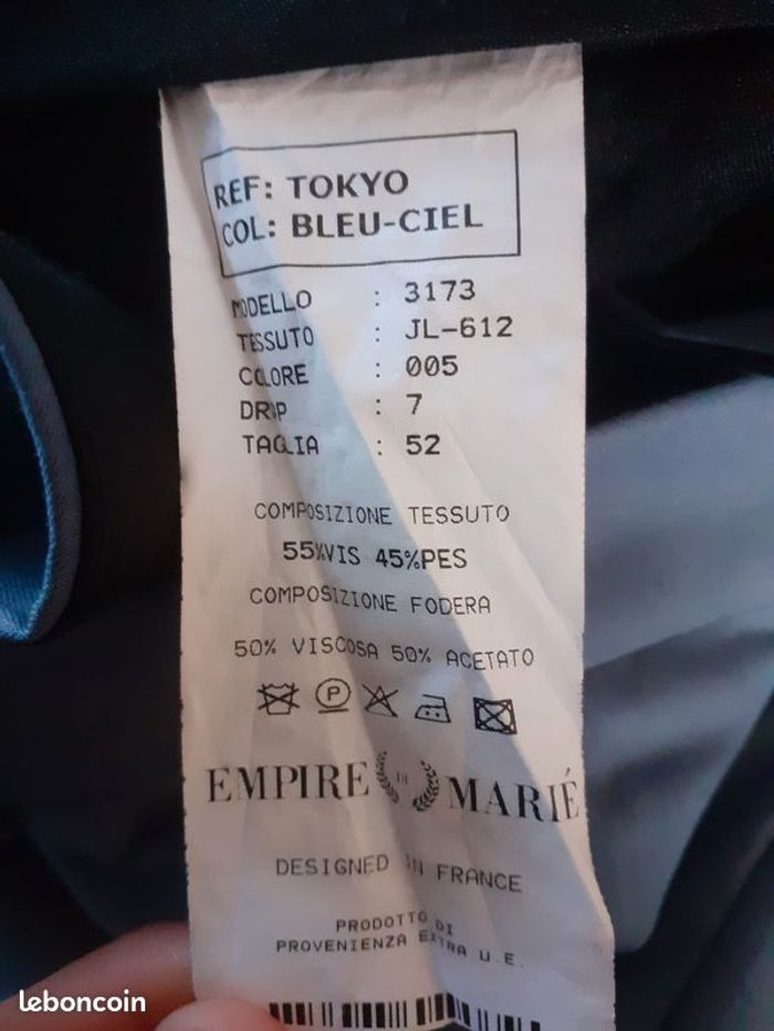 Costume bleu T 44 Empire du Marié - photo numéro 7