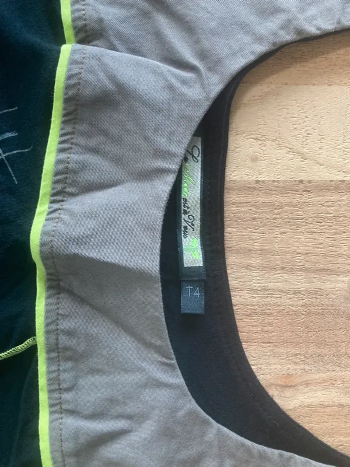 Haut noir et gris original - La Mode est à Vous - Taille 4 - photo numéro 2