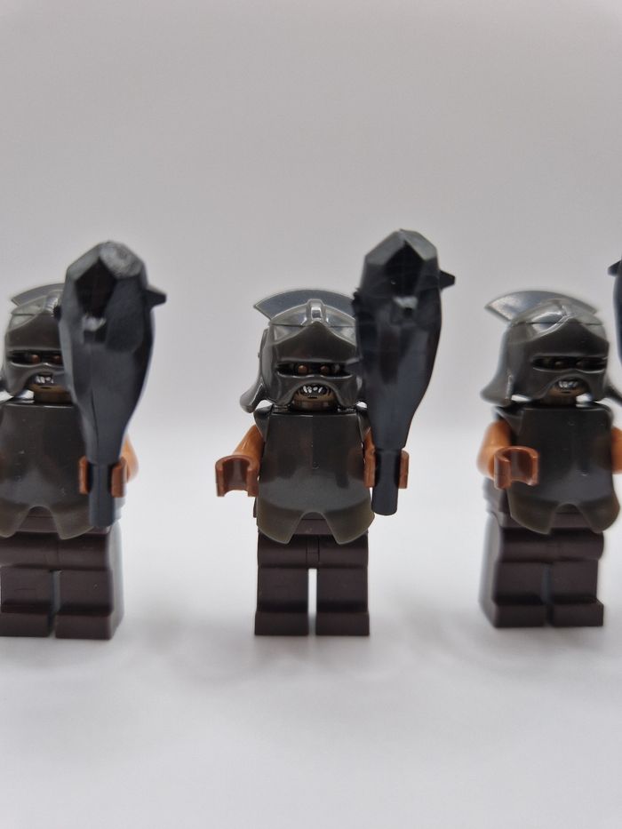 Figurines type lego 4 guerriers orcs seigneur des anneaux / hobbit - photo numéro 2