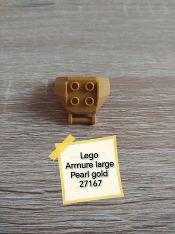 Lego armure large 27167 pearl gold