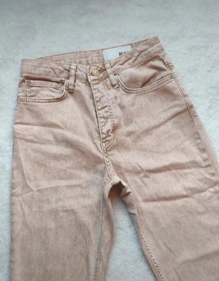 Magnifique jean Reiko neuf beige pêche W23 taille haute - photo numéro 2