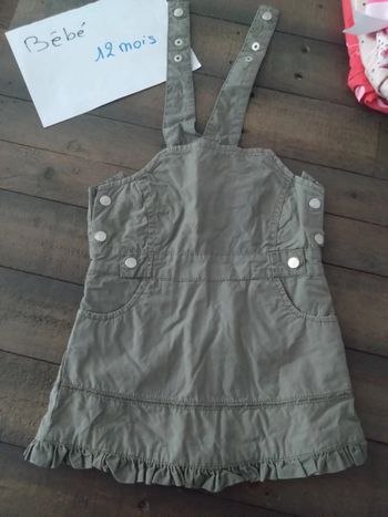 Robe été tissaia kaki Vert bébé fille 12 mois