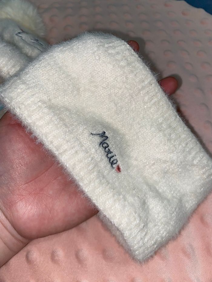 Ensemble bonnet + tour de cou Marie (aristochat) 3-6 mois - photo numéro 2