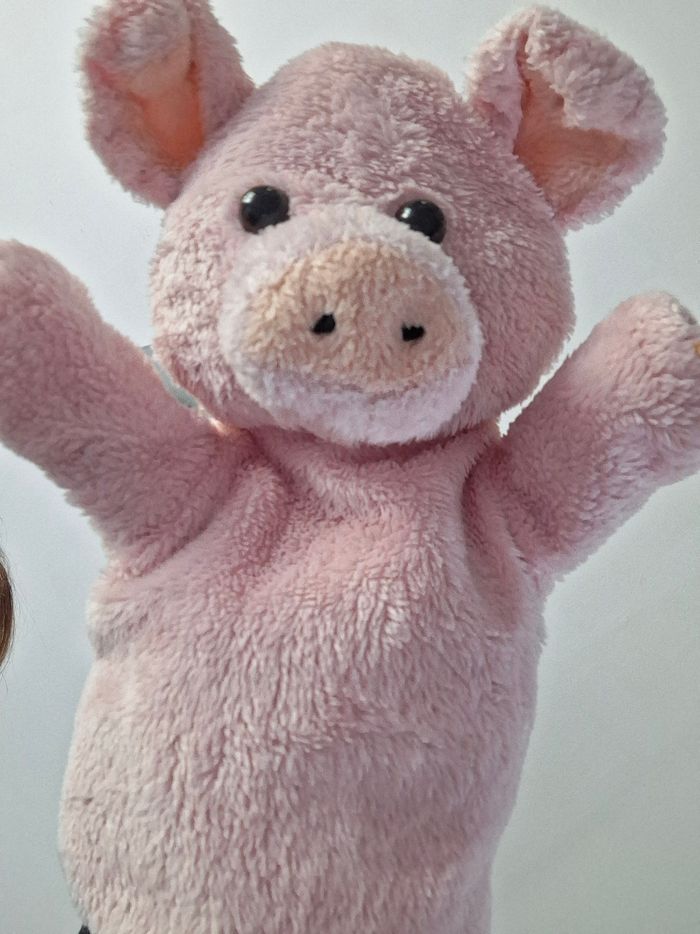 Peluche marionnette rose - photo numéro 2