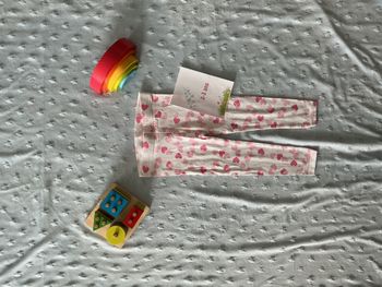 legging blanc à coeur taille élastique 86/92