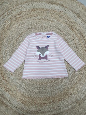 Haut manches longues renard Mots d'enfants 12 mois