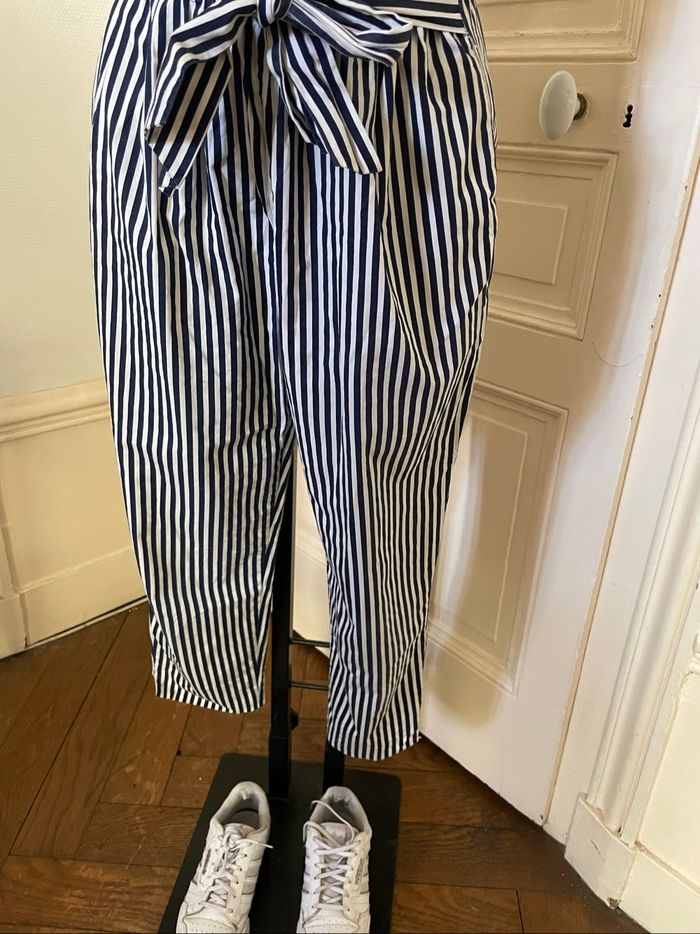 Pantalon chinos à rayures Zara 36 - photo numéro 7