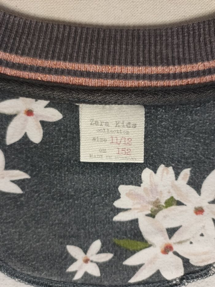 🧥 Veste zippée Zara Kids – Fille 11/12 ans – Motif fleurs blanches - photo numéro 9