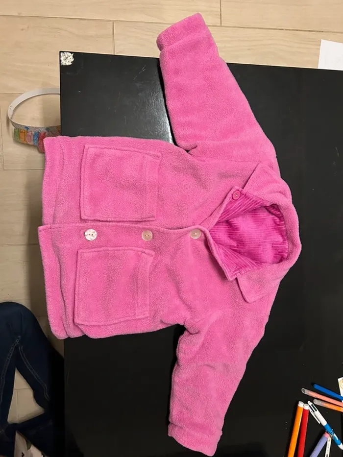Manteau rose réversible 3 ans kokodo - photo numéro 3
