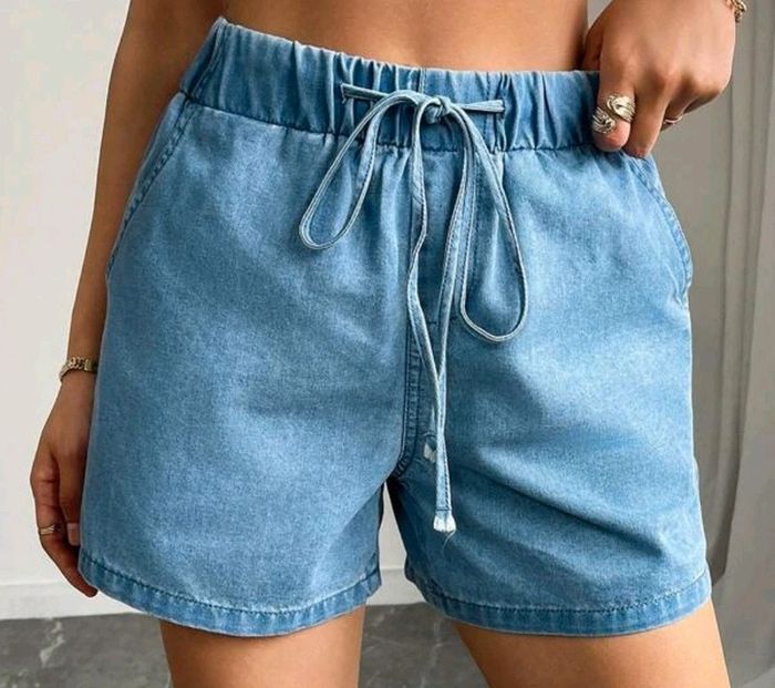 Short en jeans bleu décontracté taille 36 neuf