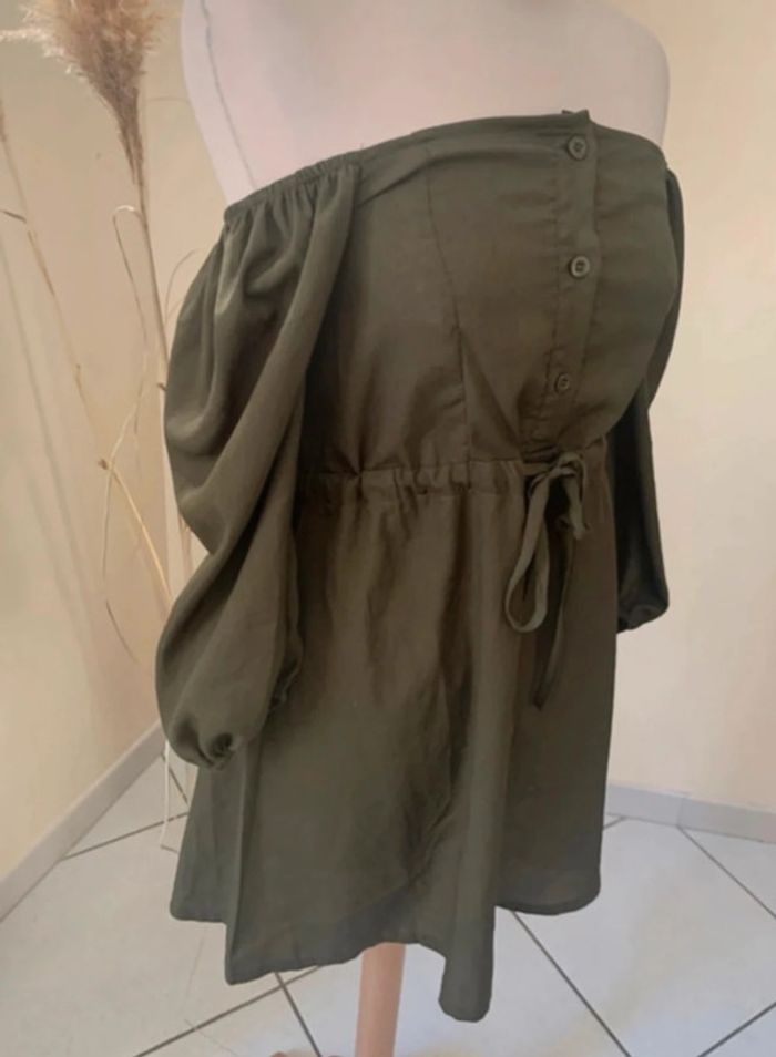 Robe à manches longues, kaki, Prettylittlething - photo numéro 3