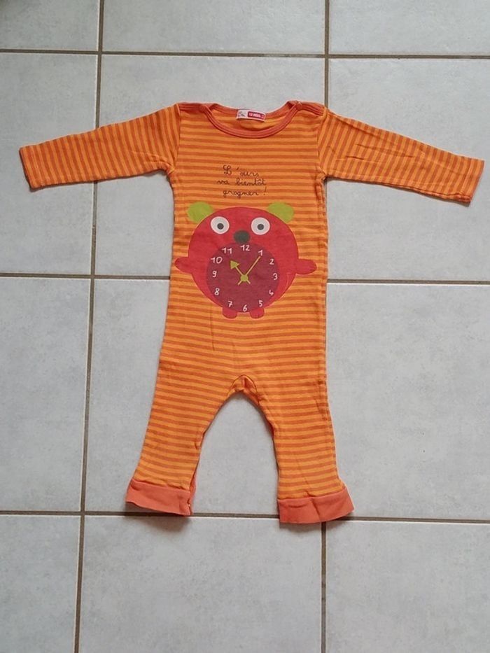 Pyjama garçon DPAM 12 mois orange