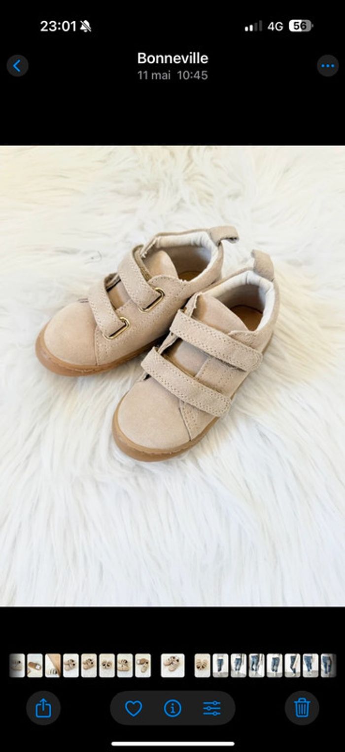 Chaussures bébé Obaïbi / Okaïdi – Taille 22 – beige – Neuf avec étiquette - photo numéro 4