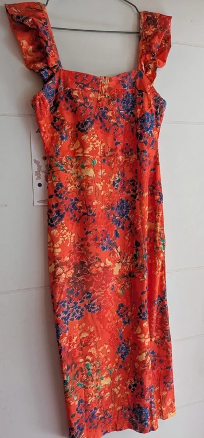 Superbe robe multicolore orange 🧡 - photo numéro 2