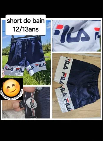 Short de bain filas 12 13 ans