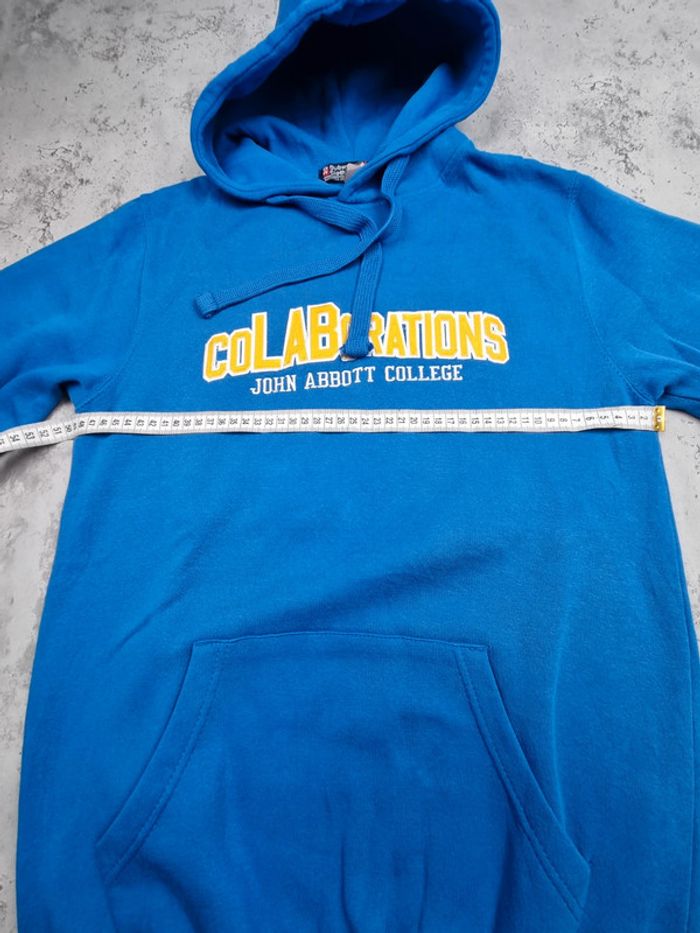 Pull à capuche universitaire John Abbott College bleu – Taille S Homme - photo numéro 8