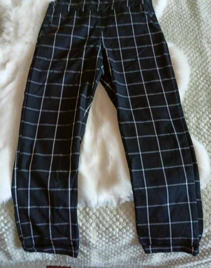 Salopette noir carreaux chic 10 ans - photo numéro 4