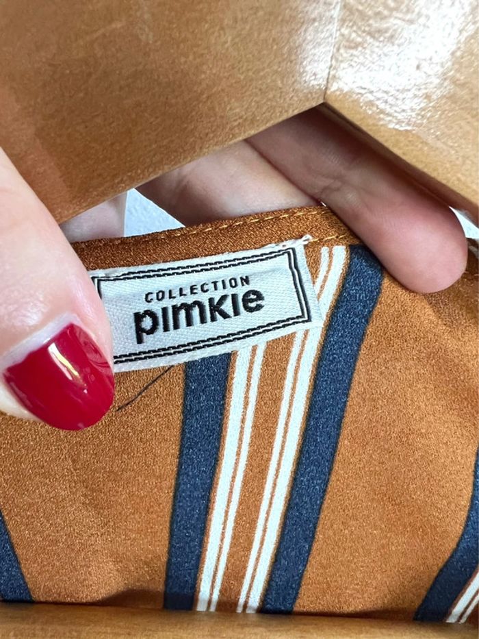 Blouse manches longues à rayures Pimkie marron - photo numéro 3