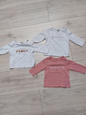 3 tee shirts 3 mois