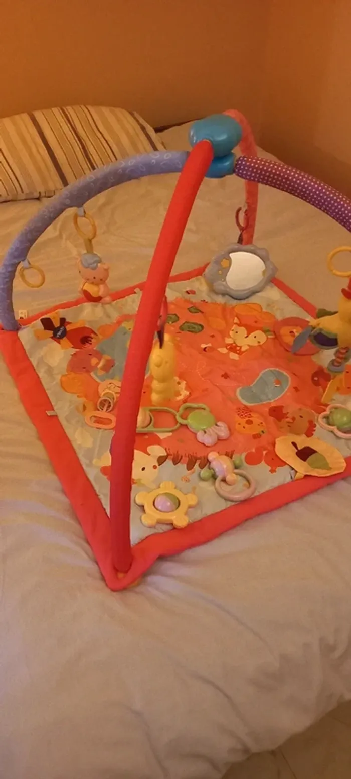 Tapis d´éveil + hochets.