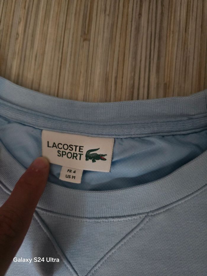 Sweat bleu ciel - Lacoste - Taille M - photo numéro 3