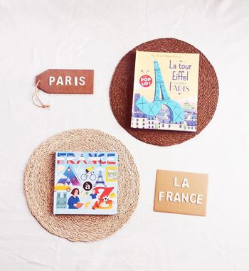 Livres, lot de 2 📚 la France de A à Z, cartonné, et la tour Effeil se balade à Paris, pop up. NEUFS