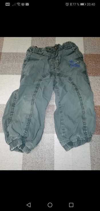 Pantalon 24 mois doublé gris kid kanai