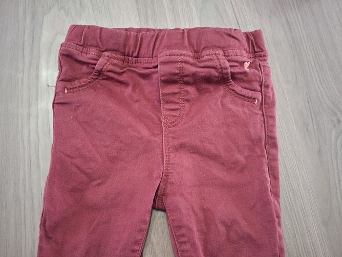 Pantalon fille okaidi 18 mois framboise - photo numéro 2