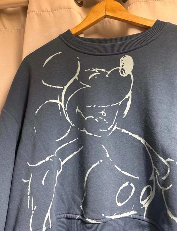 Sweat bleue Mickey oversice femme - photo numéro 2