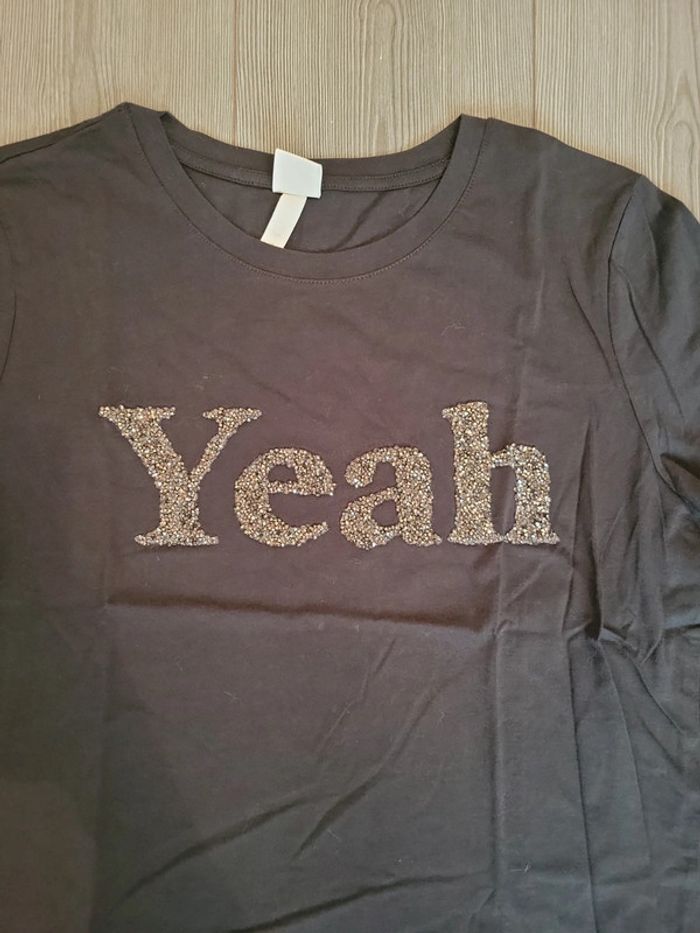 Tee shirt gris foncé  H&M taille L - photo numéro 2
