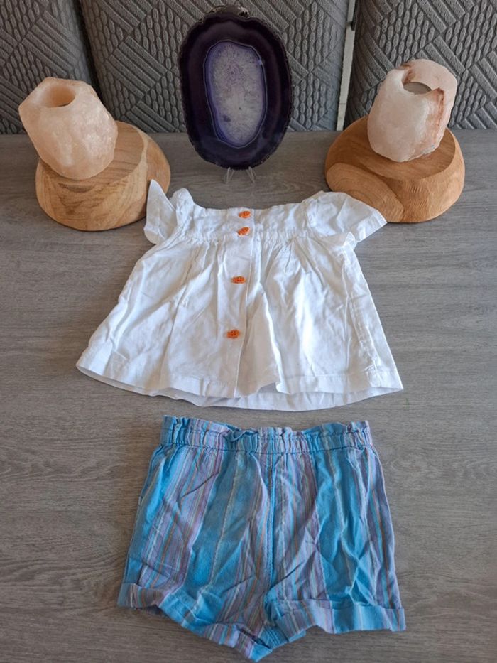 Blouse et short été disney 6-9 mois - photo numéro 5