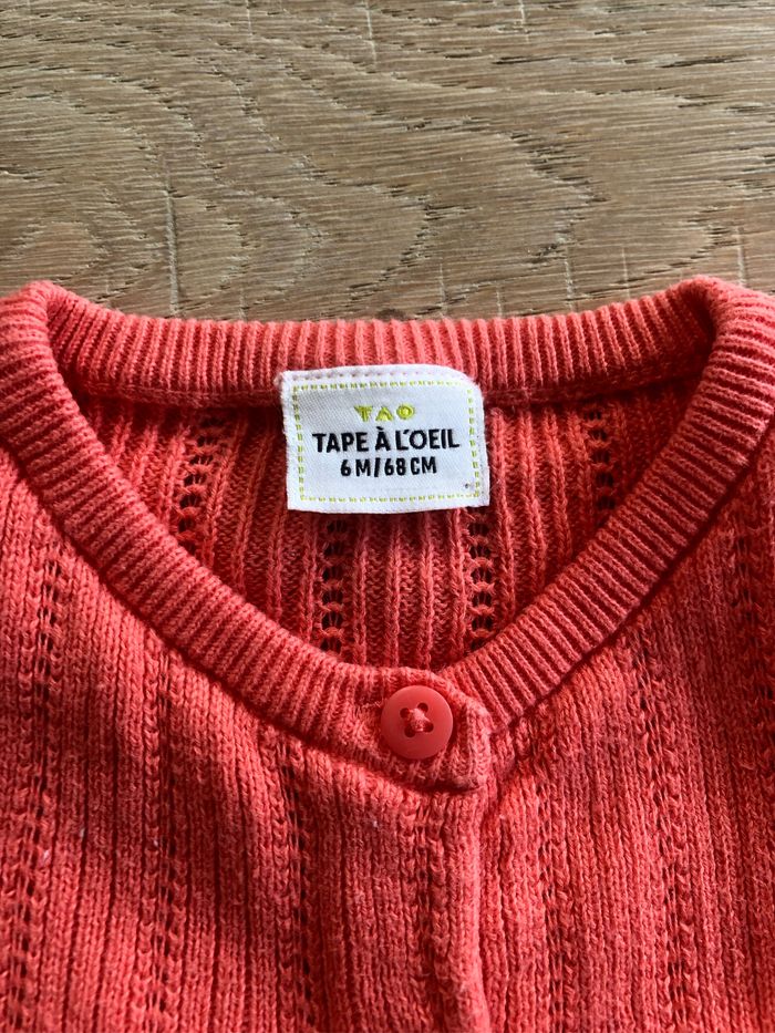 Gilet Corail - bébé fille - 6 mois - photo numéro 2