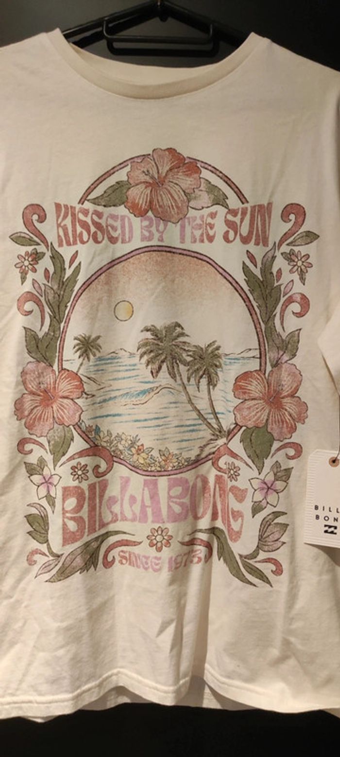 Tee-shirt crème motifs fleuri Billabong - photo numéro 2