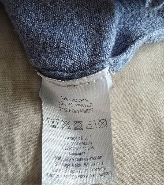 Armand Thiery Pull Maille Strass Bleu Bon État Taille L - photo numéro 4