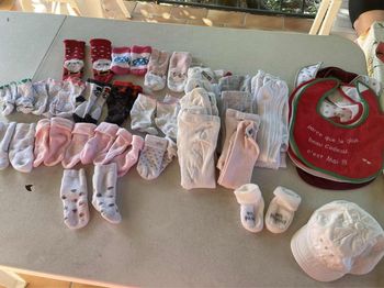 Lot chaussette collant bavoir