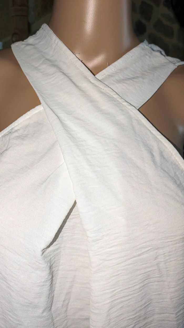 Haut blanc croisé devant taille S/38 jamais porté - photo numéro 4