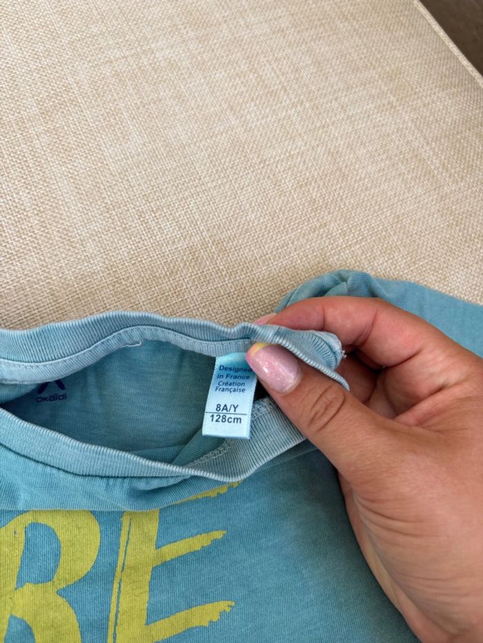 t shirt bleu enfant garçon okaidi taille 8 ans - photo numéro 5