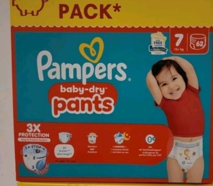2 cartons Pampers T7 Baby Dry Pants - Maxi Economy Pack - photo numéro 2