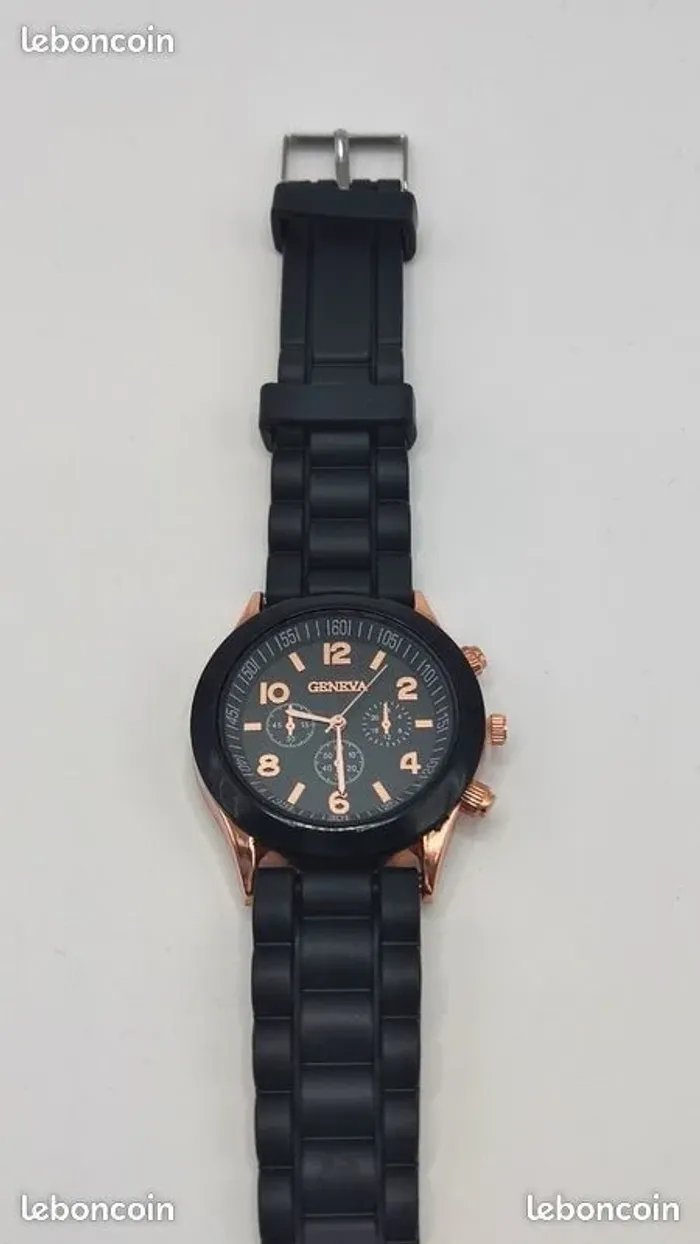 montre quartz bracelet noir - photo numéro 5